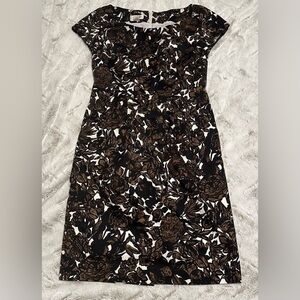 Vintage Talbots Floral Sheath Midi Dress